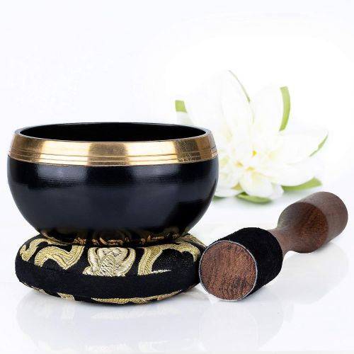  [아마존핫딜][아마존 핫딜] Silent Mind ~ Tibetan Singing Bowl Set ~ Power and Strength Design ~ With Dual Surface Mallet and Silk Cushion ~ Promotes Peace, Chakra Healing, and Mindfulness ~ Exquisite Gift