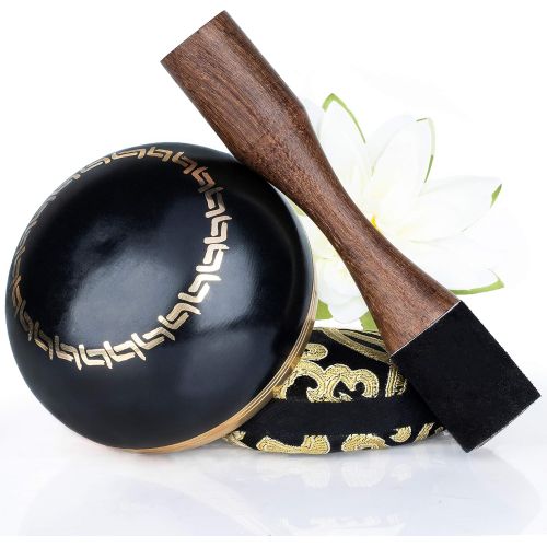  [아마존핫딜][아마존 핫딜] Silent Mind ~ Tibetan Singing Bowl Set ~ Power and Strength Design ~ With Dual Surface Mallet and Silk Cushion ~ Promotes Peace, Chakra Healing, and Mindfulness ~ Exquisite Gift