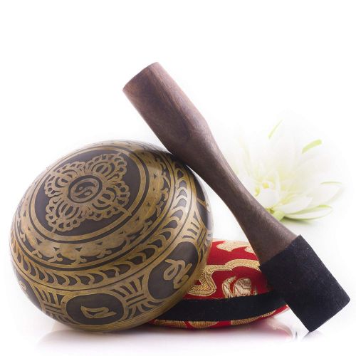  [아마존 핫딜]  [아마존핫딜]Silent Mind ~ Tibetan Singing Bowl Beautiful Designs ~ With Beater and Pillow ~ Ideal for Mindfulness Meditation, Relaxation, Stress and Anxiety, Yoga, Zen ~ Perfect Gift