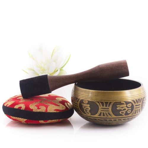  [아마존 핫딜]  [아마존핫딜]Silent Mind ~ Tibetan Singing Bowl Beautiful Designs ~ With Beater and Pillow ~ Ideal for Mindfulness Meditation, Relaxation, Stress and Anxiety, Yoga, Zen ~ Perfect Gift