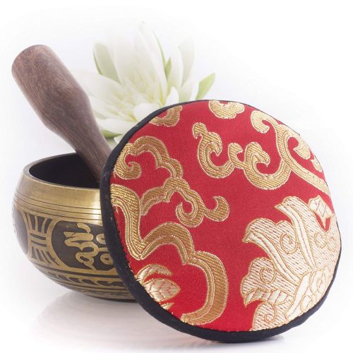  [아마존 핫딜]  [아마존핫딜]Silent Mind ~ Tibetan Singing Bowl Beautiful Designs ~ With Beater and Pillow ~ Ideal for Mindfulness Meditation, Relaxation, Stress and Anxiety, Yoga, Zen ~ Perfect Gift
