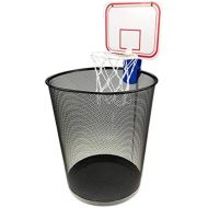 [아마존베스트]Silfrae Basketball Trash Can Basketball Hoop Trash Can Office Basketball Trash Can Basketball Goal Trash Can Basketball Hoop for Garbage Can Office Living Room and Bed Room (Blue C