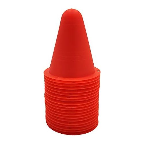  Silfrae Plastic 3.1in Roller Skating Cone Anti-Wind Traffic Markers Windproof Roadblock Set of 20