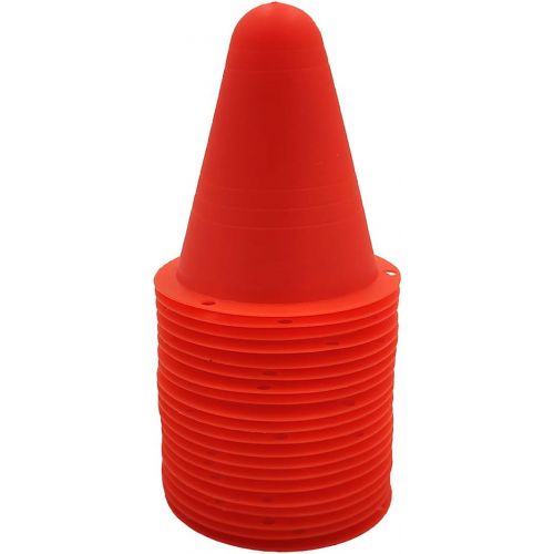  Silfrae Plastic 3.1in Roller Skating Cone Anti-Wind Traffic Markers Windproof Roadblock Set of 20