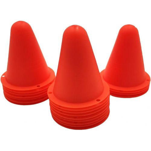  Silfrae Plastic 3.1in Roller Skating Cone Anti-Wind Traffic Markers Windproof Roadblock Set of 20