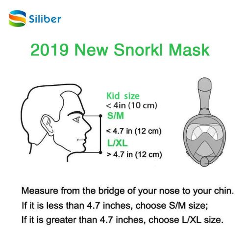  Siliber outfitter Siliber 180° New Full Mask Snorkel Mask Breathing With Anti Fog and Anti Leak Design For Adults & Children. FREE GiftWaterproof Smartphone Case and Sports Bag