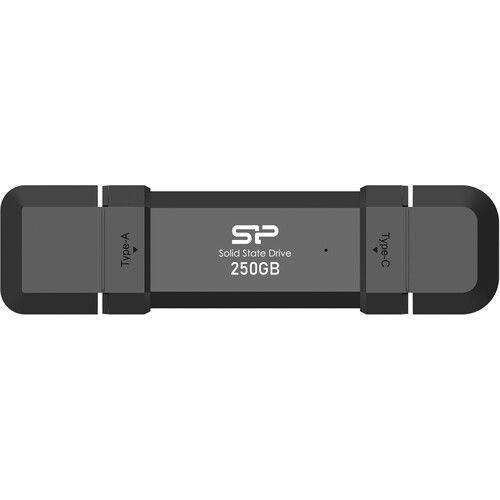  Silicon Power 250GB DS72 Dual USB 3.2 Gen 2 Portable SSD (USB-C / USB-A)