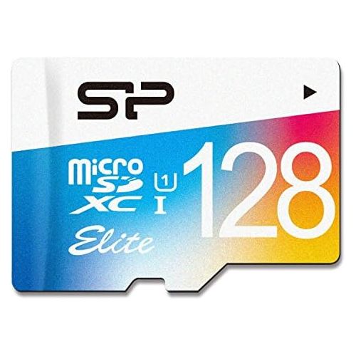  Silicon Power 128GB MicroSDXC UHS-1 Class10, Elite Flash memory Card with Adapter (SP128GBSTXBU1V20BT)