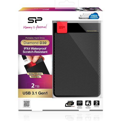  Silicon Power Silicone Power Portable HDD, USB3.0, 0, IPX4Grade Waterproof Performance Diamond D30Series