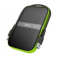 Silicon Power 5TB Armor A60 Shockproof Portable Hard Drive - USB3.0 - Black/Green Edition