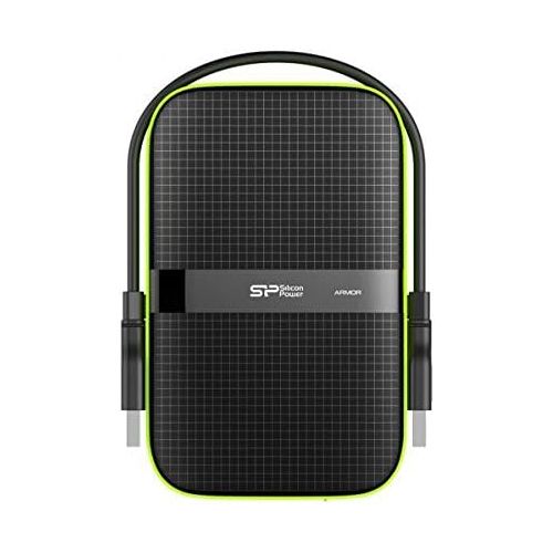  Silicon Power 5TB Armor A60 Shockproof Portable Hard Drive - USB3.0 - Black/Green Edition