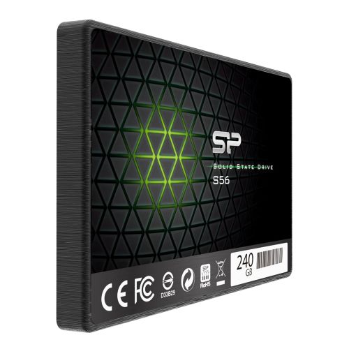  Silicon Power 240GB SSD 3D NAND With RW Up To 560530MBs S56 SLC Cache Performance Boost SATA III 2.5 7mm (0.28) Internal Solid State Drive (SP240GBSS3S56B25AZ)