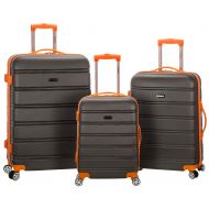 Silicone Rockland Melbourne 3 Pc Abs Luggage Set, Charcoal