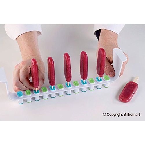  Silikomart Professional Litaliano Kit for Making Ice Cream Pop or Ices Pop with Inner Layer and Outer Layer