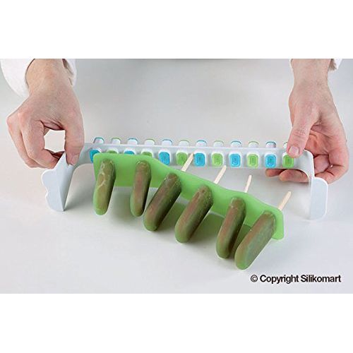  Silikomart Professional Litaliano Kit for Making Ice Cream Pop or Ices Pop with Inner Layer and Outer Layer