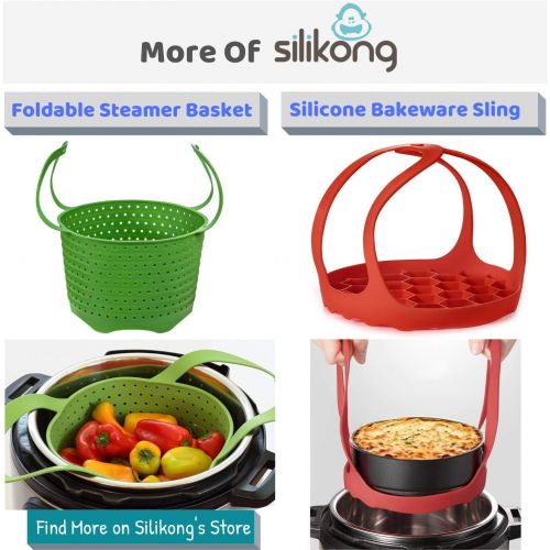  Silikong Silicone Egg Bites Molds With Built-In Handles and Trivet, Fits 5,6,8 Qt Instant Pot and Other Similar-Sized Pressure Cookers, Steamers and Baking Accessories, Set of 2