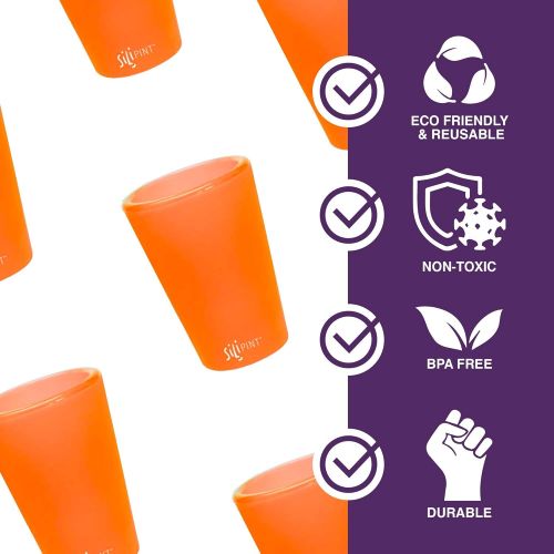  [아마존베스트]Silipint Silicone 1.5 Oz Shot Glasses, U.S. Patented, Unbreakable, Freezable, Heat Resistant, Amazing Party Shot Glass (Set of 6-1.5 Oz, Solid Variety)