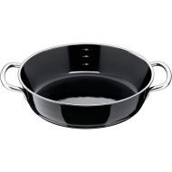 Silit Roasting Pan Uncoated Ø 28cm Black Professional Made in Germany Inside Scale Pouring Rim Stainless Steel Handle Silargan® Functional Ceramic Suitable for Induction Hobs Dishwasher-Safe