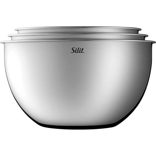  Silit Kitchen Bowl Set 3 Pieces Stainless Steel Bowls Multifunctional Mixing Bowl Stainless Steel Salad Bowl Serving Bowl Stackable