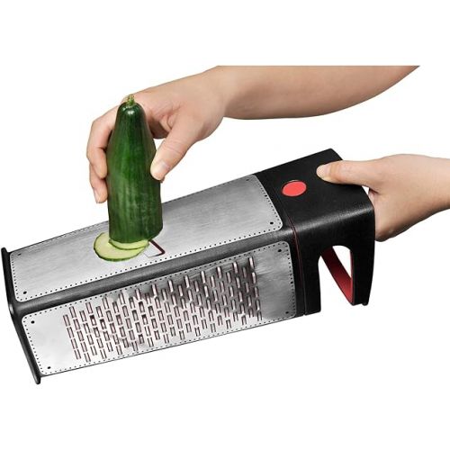  Silit Square grater with collecting container, Material: rustproof 18/10 stainless steel, plastic-dishwasher-safe