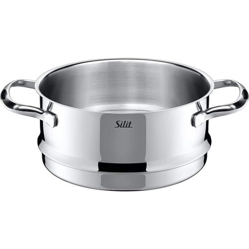  Silit Pot Set 10-Piece Toskana Pouring Rim Glass Lid Stainless Steel Suitable for Induction Hobs Dishwasher-Safe