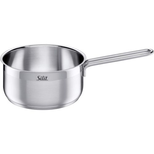  Silit Pot Set 10-Piece Toskana Pouring Rim Glass Lid Stainless Steel Suitable for Induction Hobs Dishwasher-Safe