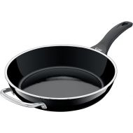 Silit Frying Pan Uncoated Ø 28cm Black Professional Made in Germany Pouring Rim Plastic Handle with Flame Protection Silargan® Functional Ceramic Suitable for Induction Hobs Dishwasher-Safe