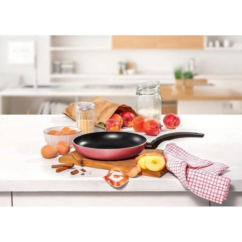  Silit Belluna Frying Pan 20 cm Aluminium Coated with Plastic Handle for Gentle Frying Rose