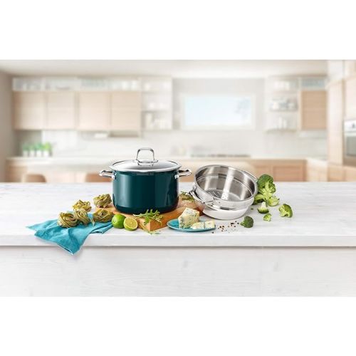  Silit Compact Insert 22 cm, Stackable Vegetable/Potato Steamer, Dishwasher Safe, Size 5-22 Centimeters