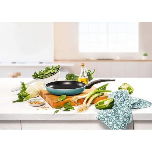  Silit Belluna Induction Frying Pan 20 cm Aluminium Coated Plastic Handle for Gentle Roasting Green