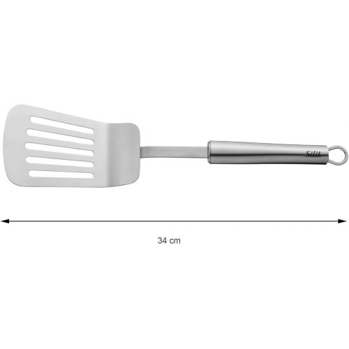  Silit Classic Line 34 cm Polished Stainless Steel, Grill Spatula, Lasagne Lifter, Dishwasher-Safe, 34cm, Silver