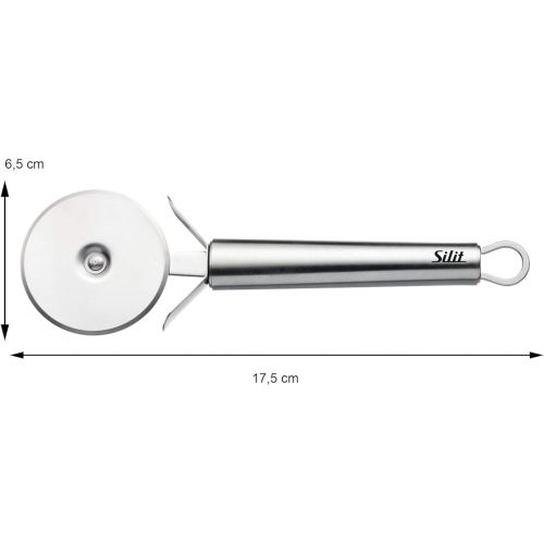  Silit 2142300694 Classic Line Pizza Cutter 17.5 cm Polished Stainless Steel Dishwasher Safe, stainlesssteel