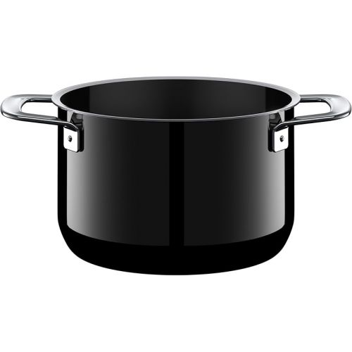  Silit Black Zeno Saucepan High with Metal Lid Diameter 24 cm Silargan Functional Ceramic Suitable for Induction Cookers Dishwasher Safe 6.4 litres, 32 x 27 x 21 cm