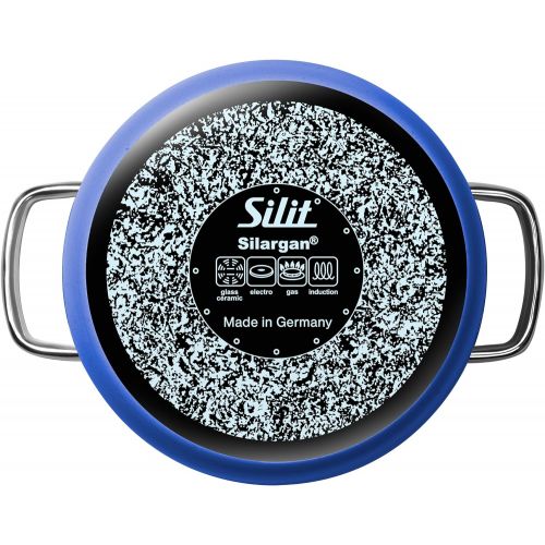  Silit Nature Blue Topfset 4-teilig, Toepfe mit Metalldeckel, Silargan Funktionskeramik, Induktionstoepfe, Topf Induktion, blau