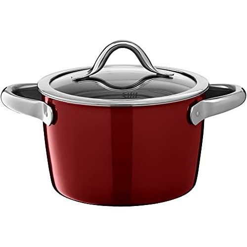  Silit Vitaliano Rosso Cooking Pot Tall with Glass Lid