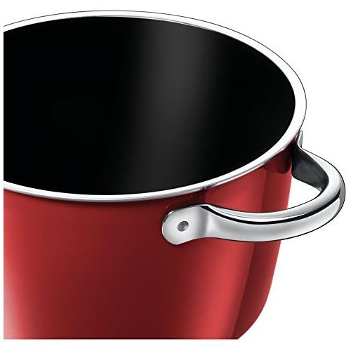  Silit Vitaliano Rosso Cooking Pot Tall with Glass Lid