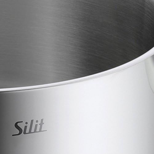  Silit Comodo Set of 4 Saucepans with Glass Lid and Saucepan Polished Stainless Steel Suitable for Induction Cookers Dishwasher Safe