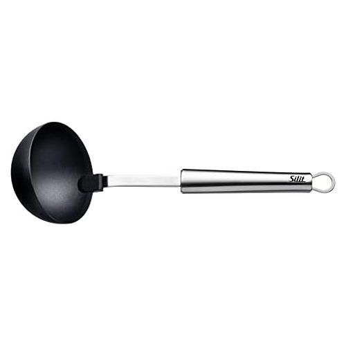  Silit Classic Line 2142300700 Ladle 30 cm Polished Stainless Steel Plastic Ladle Ideal for Coated Pots Dishwasher-safe