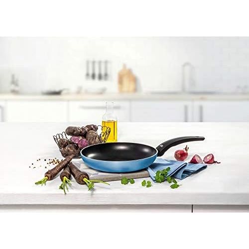  Silit Belluna Frying Pan 28 cm Aluminium Coating Induction Plastic Handle PFOA-Free for Gentle Roasting Blue