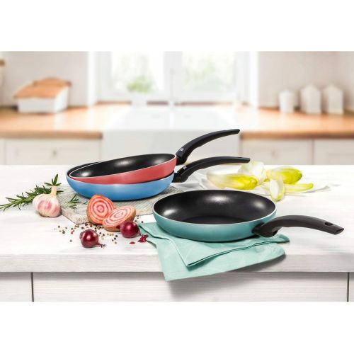  Silit Belluna Frying Pan 28 cm Aluminium Coating Induction Plastic Handle PFOA-Free for Gentle Roasting Blue