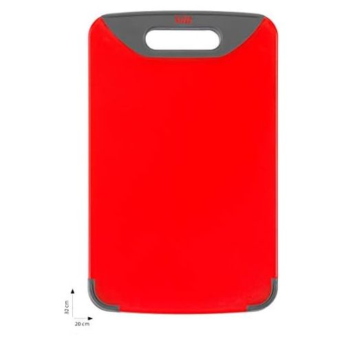  Silit 0020.7680.01 Chopping Board Anti-Bacterial Red 32 x 20 cm