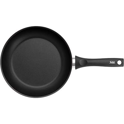  Silit Tarento Frying Pan 24 cm Aluminium Coated Induction Plastic Handle PFOA-Free for Gentle Roasting Red