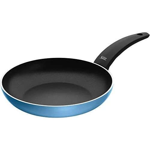  Silit Belluna Frying Pan 24 cm Aluminium Coating Induction Plastic Handle PFOA-Free for Gentle Roasting Blue