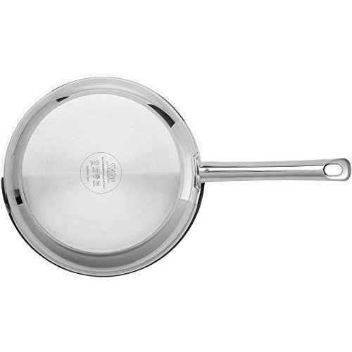  Silit Calabria Frying Pan, Stainless Steel Coating, Induction Suitable, Stainless Steel Handle, PFOA (Perfluorooctanoic Acid)-Free for Gentle Frying, Stainless steel, 24 cm