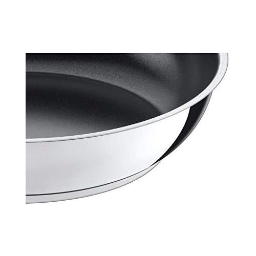  Silit Calabria Frying Pan, Stainless Steel Coating, Induction Suitable, Stainless Steel Handle, PFOA (Perfluorooctanoic Acid)-Free for Gentle Frying, Stainless steel, 24 cm