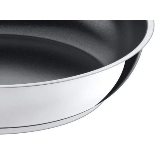  Silit Calabria Frying Pan, Stainless Steel Coating, Induction Suitable, Stainless Steel Handle, PFOA (Perfluorooctanoic Acid)-Free for Gentle Frying, Stainless steel, 24 cm