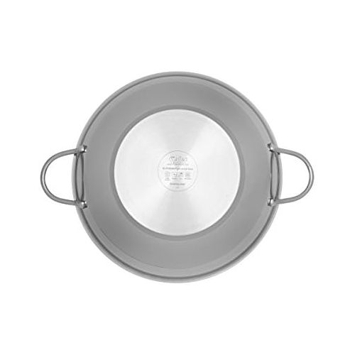 더블유엠에프 WMF Silit Rust-Proof Stainless-Steel Wok for Induction Dishwasher Safe Diameter 32 cm