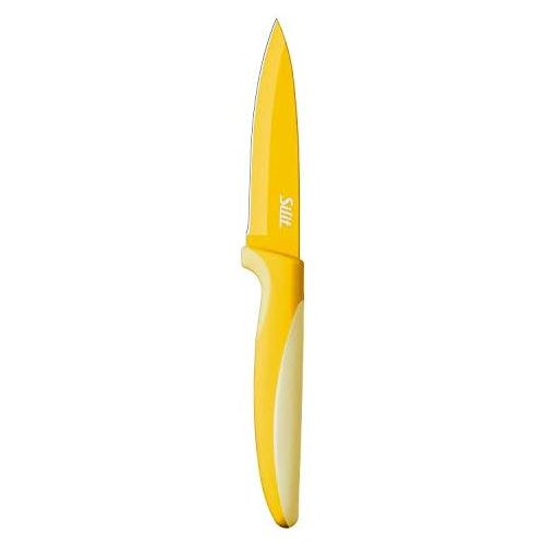  [아마존베스트]Silit 2144286882Colorino Utility Knife Blade length: 9cm Stainless Steel Yellow Plastic Handle