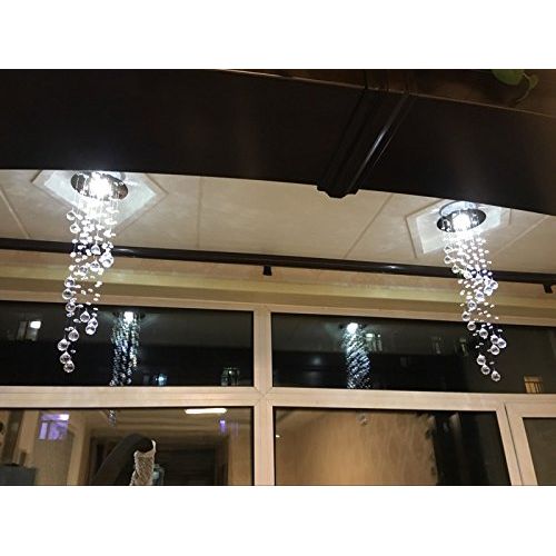  Siljoy Raindrop Chandelier Lighting Modern Crystal Ceiling Lighting D7.9 x H29.5