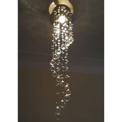  Siljoy Raindrop Chandelier Lighting Modern Crystal Ceiling Lighting D7.9 x H29.5